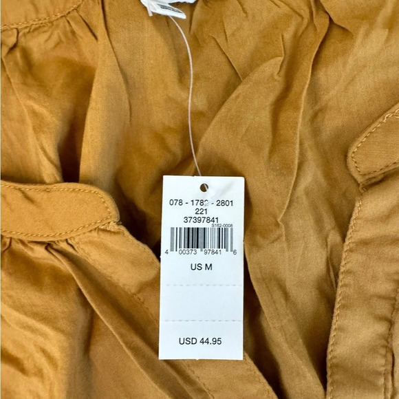 Aerie Flowy Crop Top- Medium brown button summer spring vacation - Picture 2 of 5